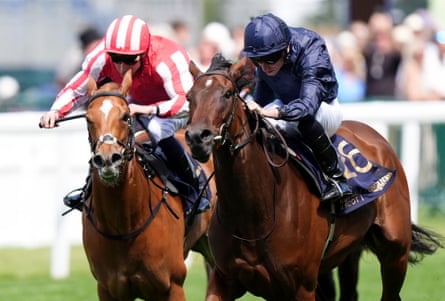 Victorious ridden by Ryan Moore, right, connected her measurement to winning nan Queen Mary Stakes astatine Royal Ascot.