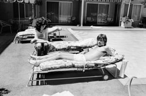 Joey and Dee Dee Ramone at the Sunset Marquis Hotel, West Hollywood 1977