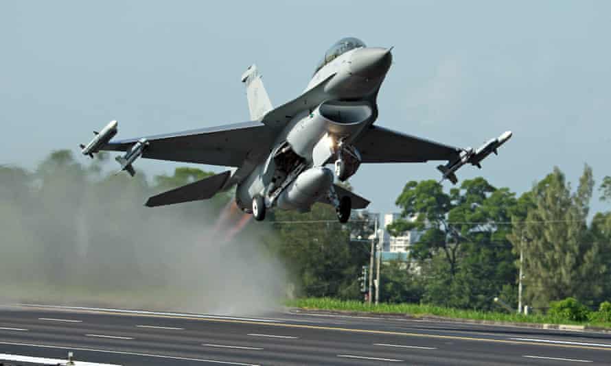 Taiwan is heavily reliant on the US for its defences, such as this F-16 fighter jet.