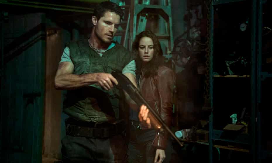 ‘Game-y feel’ … Robbie Amell and Kaya Scodelario in Resident Evil: Welcome to Raccoon City.