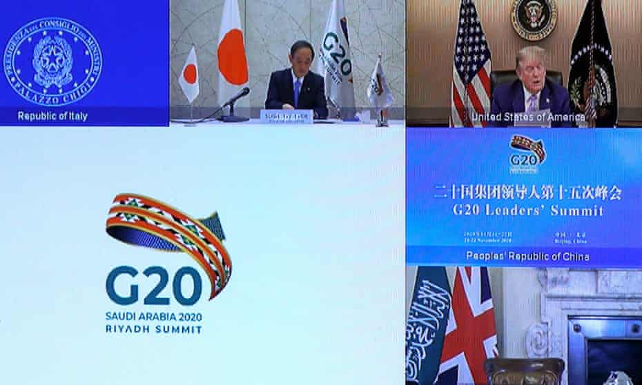 The virtual G20 meeting hosted by Saudi Arabia