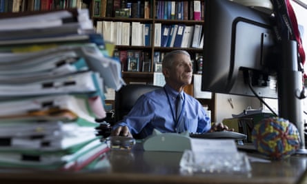 Fauci is seen at his office in Bethesda, Maryland, in December 2017.