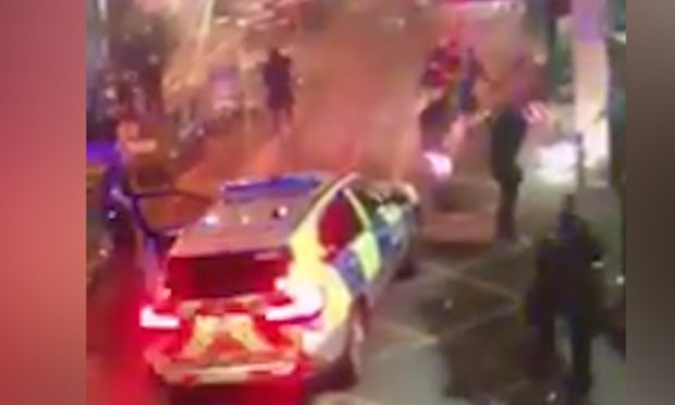 Police shooting the attackers who killed eight people at London Bridge last weekend.