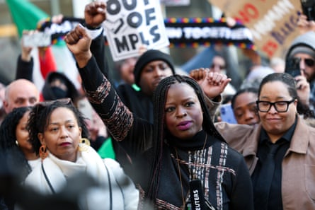 a women with her fist up