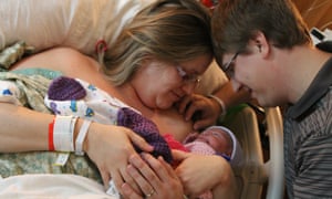 Darla Barar and her husband Peter. Darla was pregnant with twins - Catherine and Olivia - when they discovered that Catherine had a number of serious health issues.