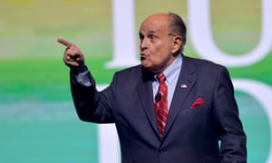 Rudy Giuliani said of the financier George Soros: ‘ I probably know more about – he doesn’t go to church, he doesn’t go to religion – synagogue. He doesn’t belong to a synagogue, he doesn’t support Israel, he’s an enemy of Israel.’