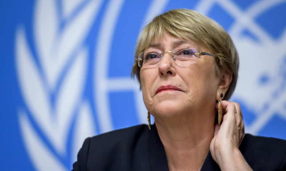 Michelle Bachelet, the UN high commissioner for huan rights, in Geneva, on 4 September. 