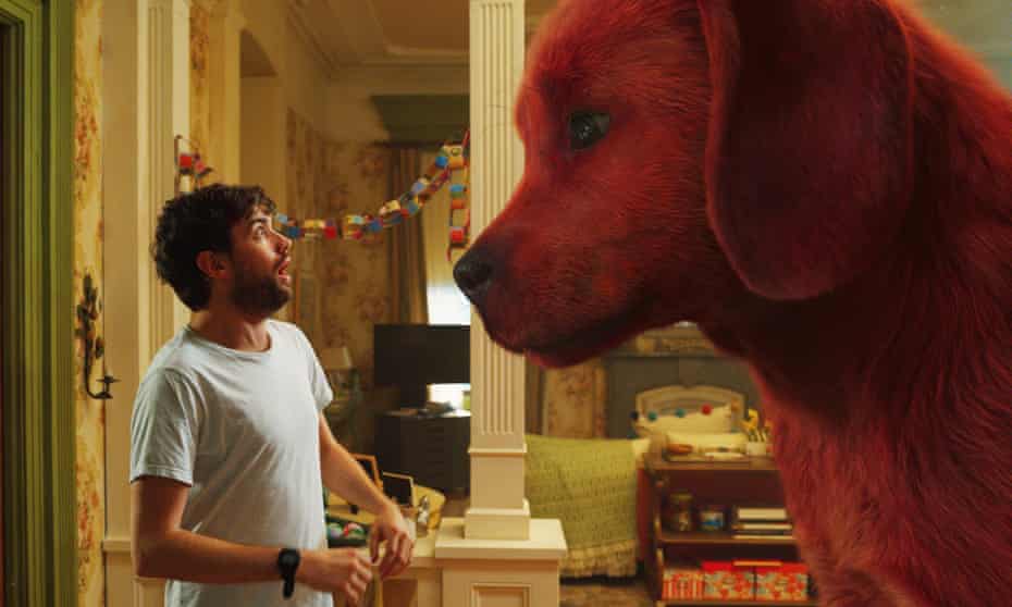 Jack Whitehall with Clifford.
