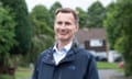 The Rt Hon Jeremy Hunt, Chancellor of the Exchequer and Conservative MP for the constituency of Godalming &amp; Ash in Surrey. Seen whilst door knocking in Godalming ahead of the General Election on July 4th 2024.