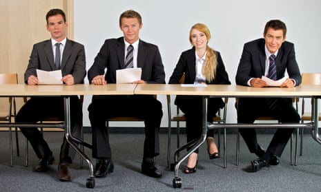 Business people sitting at a table