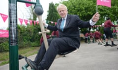 Boris Johnson at an opening of a playground in his constituency of Uxbridge and South Ruislip