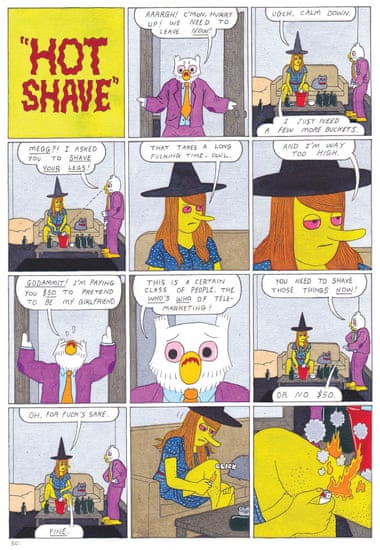 Part one of Hot Shave, from Megg and Mogg in Amsterdam by Simon Hanselmann.