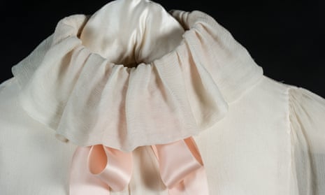 The pale pink Emanuel blouse  worn by Diana, Princess of Wales for a portrait by Lord Snowdon in 1981.