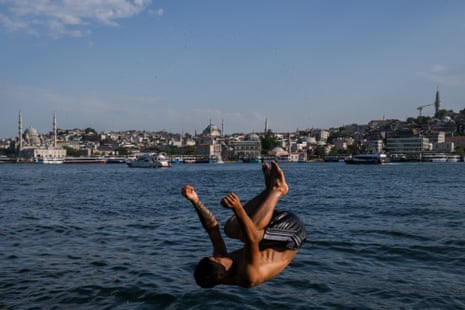 Karakoy beach in Istanbul, Turkiye.