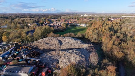 The illegal waste site in Bickershaw