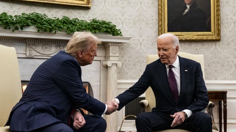 Joe Biden hosts Donald Trump at the White House – video