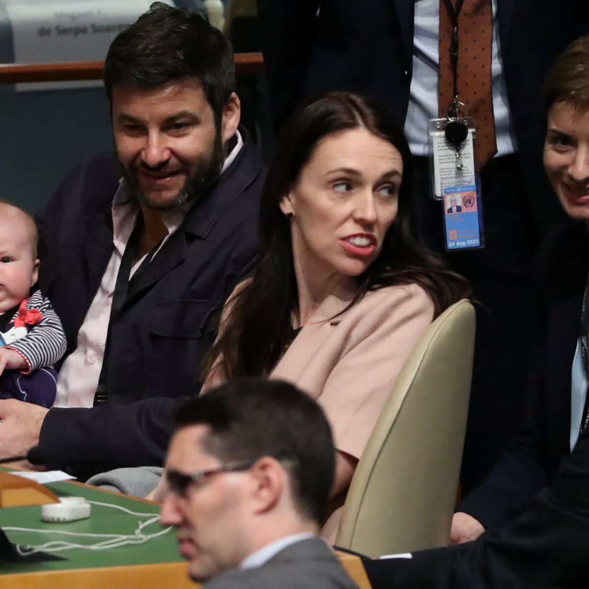 Jacinda Ardern Makes History With Baby Neve At Un General Assembly World News The Guardian