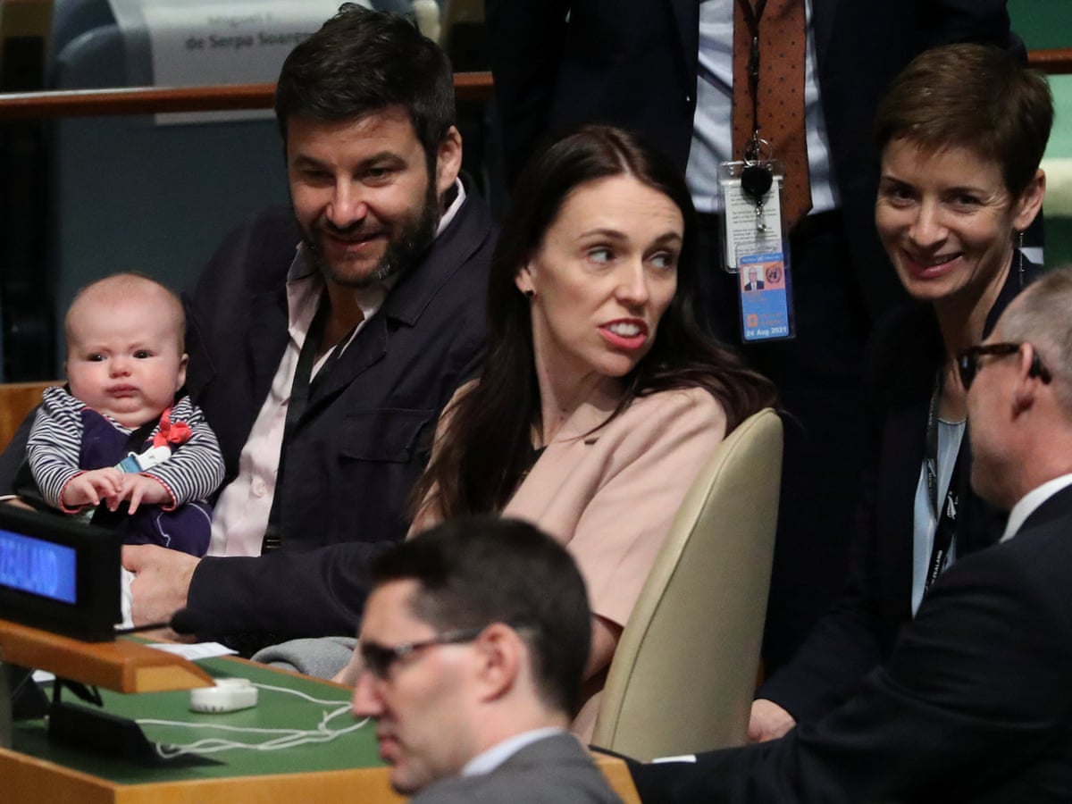 Jacinda Ardern Makes History With Baby Neve At Un General Assembly World News The Guardian