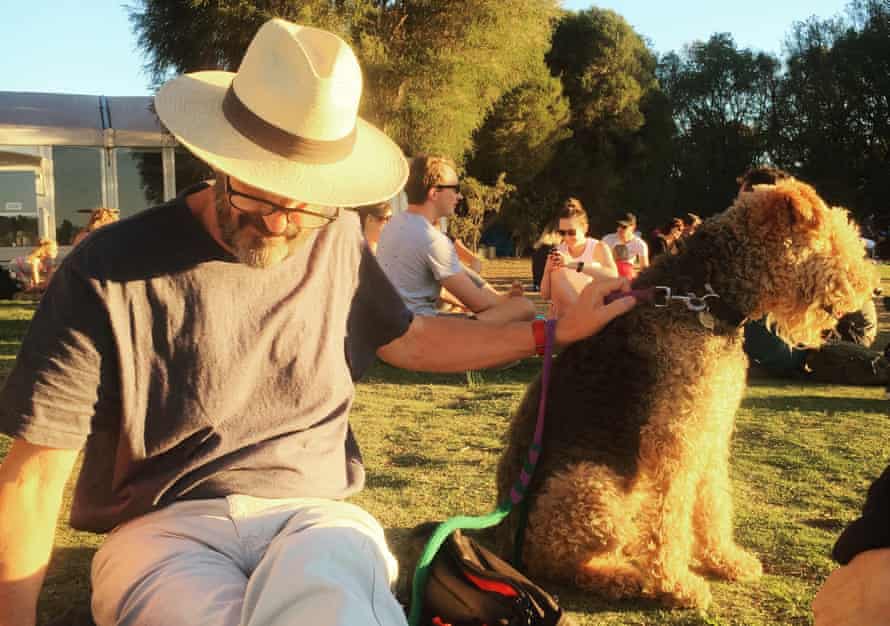 Bella and Maddie's Dad on a picnic.