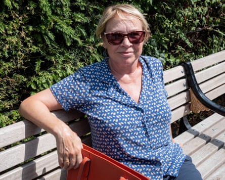 Woman on park bench