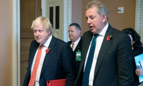 Boris Johnson, then foreign secretary, with the UK ambassador to the US, Sir Kim Darroch, in 2017.