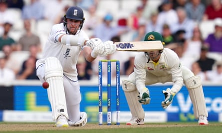 Stuart Broad in action during day three of the fifth Test on 29 July 2023.