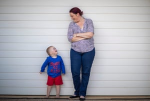 Andrea Godwin with her son Thomas, two.