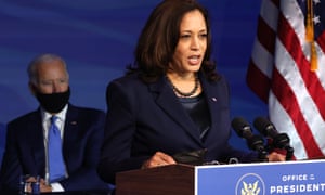 Kamala Harris, vice president-elect (with Joe Biden, US president-elect).