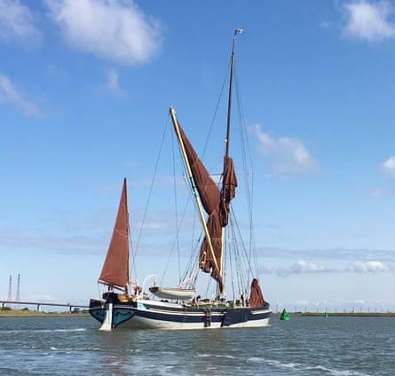 The Edith May restored Thames barge.