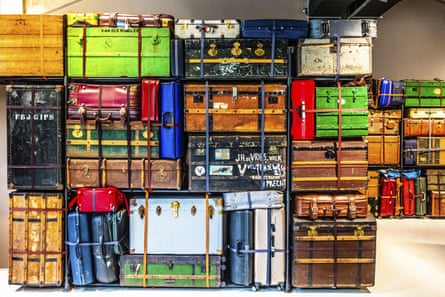 Stacks of suitcases and packing cases of all shapes and colours.