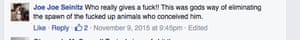 Facebook comment on on Tyshawn Lee by "Joe Joe Seinitz"