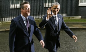 US president Barack Obama and Britain’s prime minister David Cameron in Downing Street on Friday