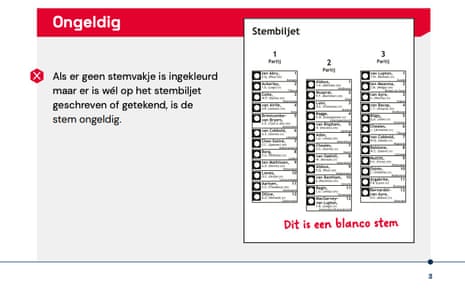 Guidance from the Dutch Electoral Commission on casting the votes in the 2025 parliamentary election.