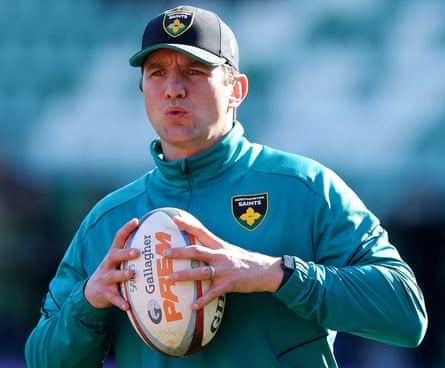 Phil Dowson, the Northampton Saints director of rugby, before the match against Newcastle.