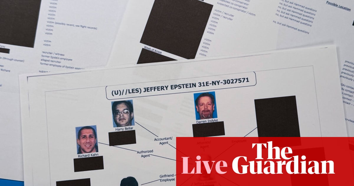 Democrat slams US justice department’s release of Epstein files: ‘we are witnessing a full-blown coverup’ – live