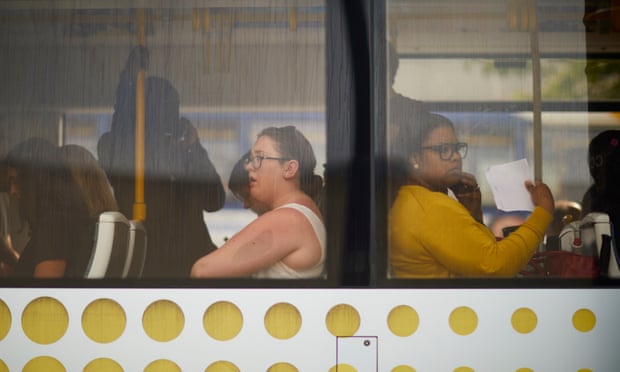 Two women on tram