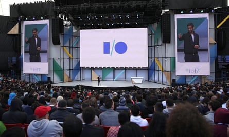 Pichai on stage at I/O