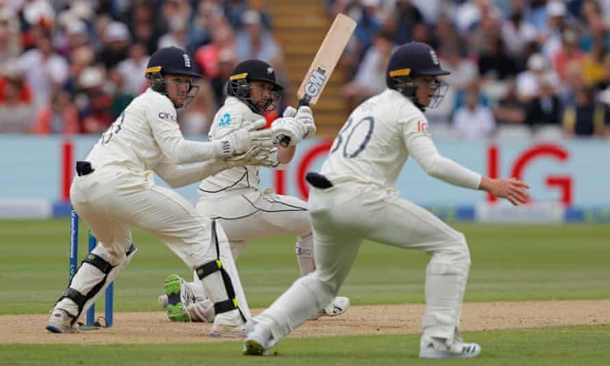 Devon Conway hits out as New Zealand reached 229-3 in reply to England’s 303 at Edgbaston.