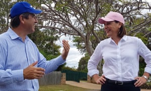 Oodgeroo MP Mark Robinson with LNP leader Deb Frecklington