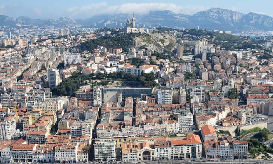 Aerial view of Marseille, France