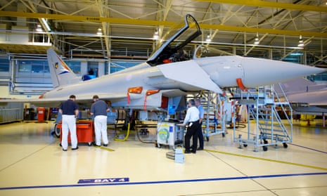 Workers at the BAE Systems plant build the Typhoon