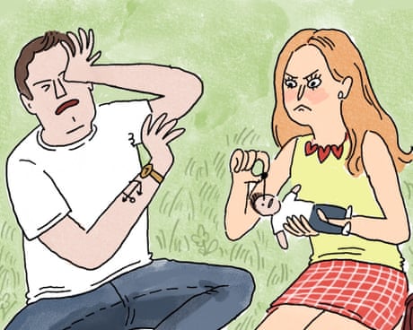 Park life: right in the middle of another couple’s domestic: the Edith Pritchett cartoon