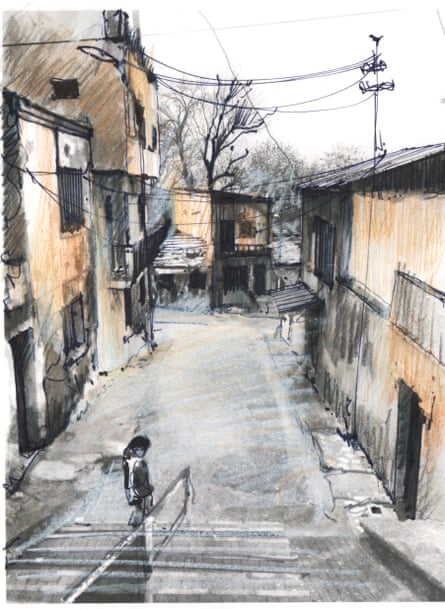 Sketch of back streets of Izmir
