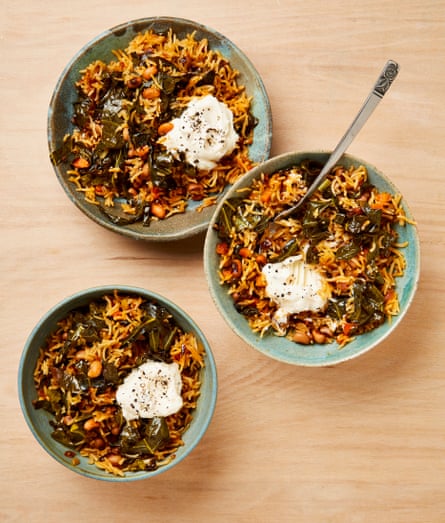 Meera Sodha’s hoppin’ john rice bowl.