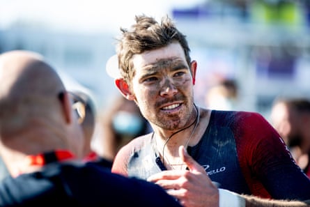 Luke Rowe after Paris-Roubaix in 2022.