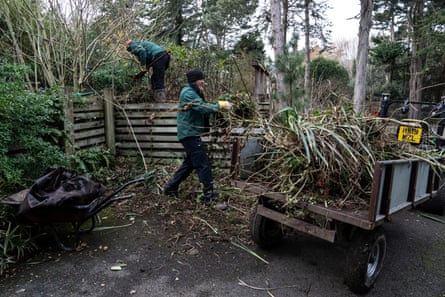 Staff at work at Ventnor Botanic Garden.