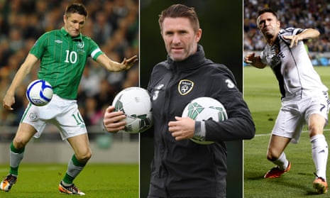 Robbie Keane in his days as a Republic of Ireland player and coach.