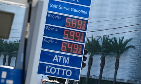In California a gallon of petrol now costs close to $6 on average. 