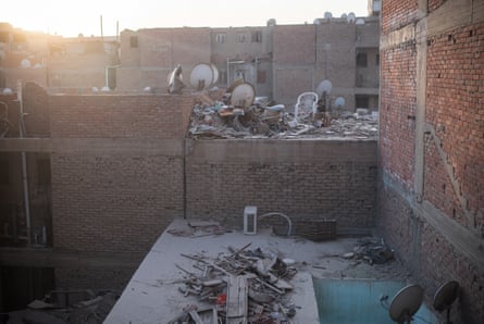 Dusty rooftops in Faisal in greater Cairo region, Egypt.