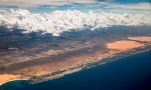 The Somali coast as seen from the air